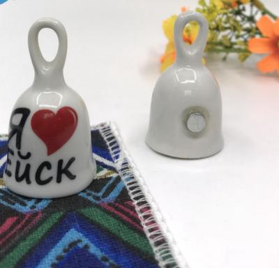 China Multifunctional Promotional Cheap Wholesale Gift Custom Made Souvenir Porcelain Ringer Ceramic Painting Ceramic Dinner Bell for sale