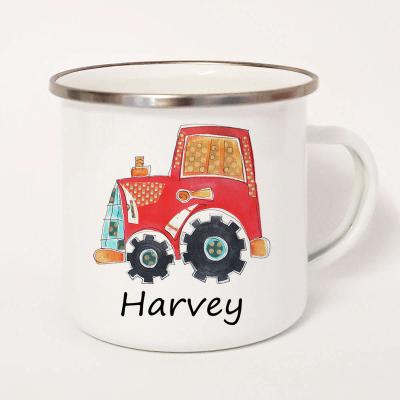 China Disposable Kids Enamel Mug Factory Supplier Chinese Wholesale Customized Heat Printed Press for sale