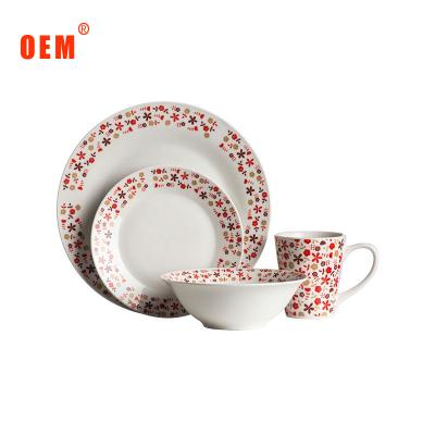 China Cheap dinnerware set factory price 16pcs fine china dinnerset viable for 4 person for sale