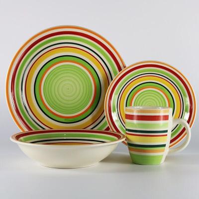 China Sustainable Stoneware Dinnerware Set , Restaurant Stoneware Tuscan Dinnerware Sets for sale