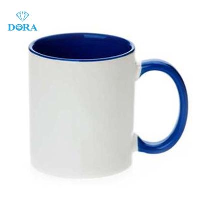 China Sustainable Custom Plain White Modern Ceramic Cute Coffee Mug With Printed Logo for sale