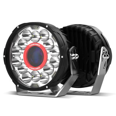 China FIERYRED 4x4 Aluminum Housing Ip67 Waterproof Aluminum Offroad Drl 7 Inch Drive Round Led Laser Light Hybrid Led Headlight for sale