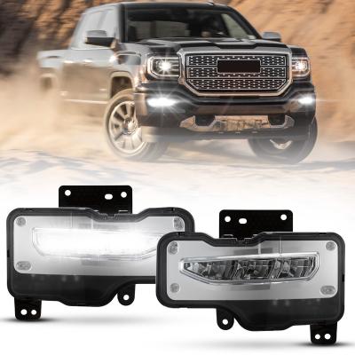 China PC Front Bumper Driving Fog Lamp Kit LED Fog Lights For Gmc Sierra 1500 2016-2018 for sale