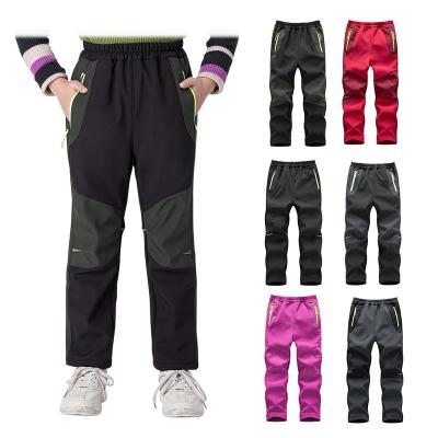 China Custom Boys Girls Anti-wrinkle Kid Pants&trousers Outdoor Rise Plush And Thicken To Keep Warm Reflective Pants For OEM ODM for sale