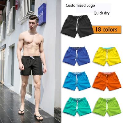 China Factory Direct Summer Men's Quick Dry Swim Trunks Anti-Wrinkle 5 Inch Beach Abbreviations OEM ODM With 18 Colors for sale