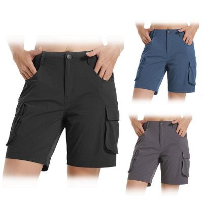 China Wholesale Anti Wrinkle Women Gym Running Jogger Shorts Quick Dry Casual Cargo Nylon Shorts For Custom With Zipper Pockets for sale