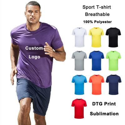 China Anti-Wrinkle Plain Sublimation Dry T-shirts Mask Sport T-shirts 100 Polyester T-shirt Wholesale Custom Printing T-shirts Working T-shirts for sale