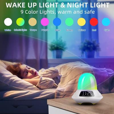 China High Quality Cartoon Night Light Table Lamp With Led Clock Speaker And Kids Night Light for sale