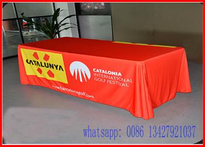 China 6Ft Pantone Match printing Tension Fabric Displays Printed Tablecloth Runner for sale