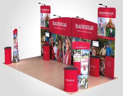 China Advertising trade show pop up banners , Wall tension fabric pop up display for sale