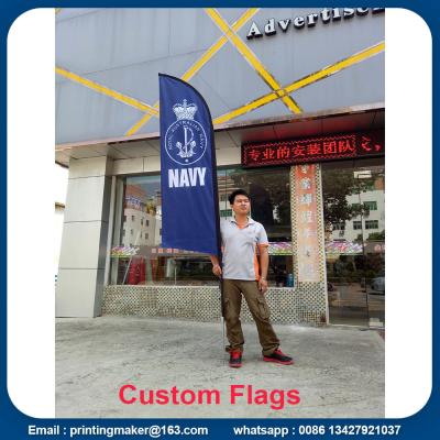 China Outdoor Custom Blade Feather Flags With Ground Spike for sale