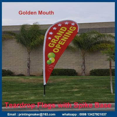 China Medium Size Printed Teardrop Flags Banners for sale