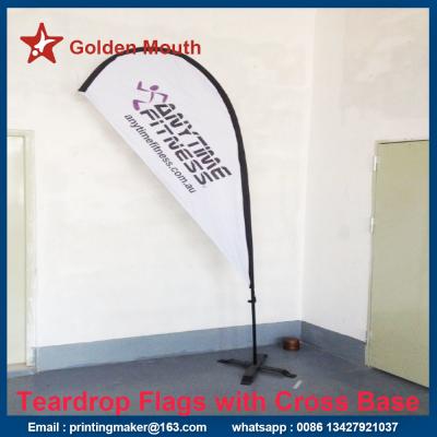 China Freestanding Teardrop Banner Flags with Spike Base for sale