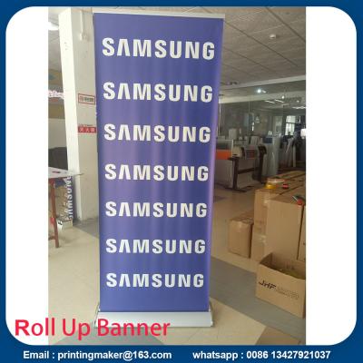 China Luxury silver Pull up Banners Roller up Banners for sale