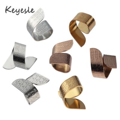 China Sustainable Youtube Hottest square gold napkin rings for sale