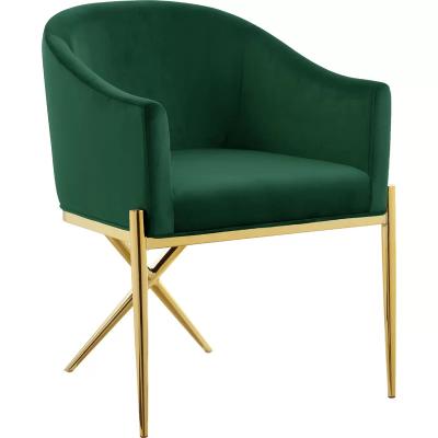 China (Other) Hot Selling Luxury Modern Dining Chair Adjustable Gold Stainless Steel Velvet Upholster Restaurant Chair For Hotel Home Wedding for sale