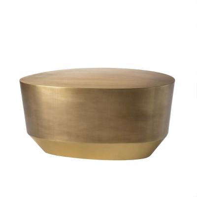 China (Height) Stainless Steel Irregular Shape Adjustable Coffee Table Brushed Brass for sale