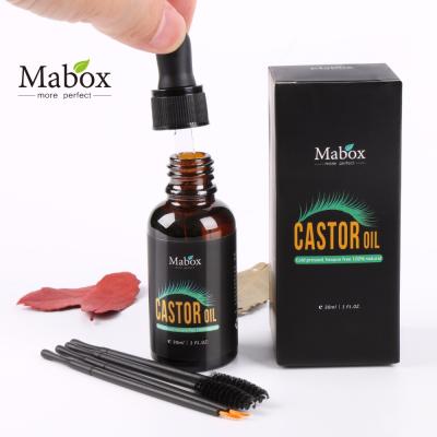 China Mabox 100% Season Pure Organic 30ml Castor Oil For Hair Eyelash Eyebrow Growth Caster Jamaican Black Hair Oil for sale