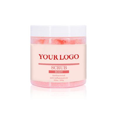 China Custom Exfoliator Meizhiao Private Label Logo Natural Salt Sugar Exfoliating Vegan Rose Fruit Body Scrubs for sale