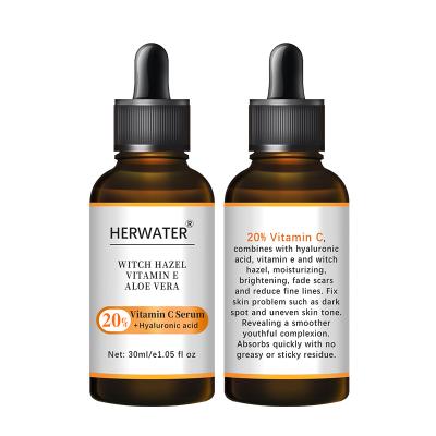 China Whitening Vitamin C Serum For Face, 30ml - 20% Organic Vit C+E + Hyaluronic Acid for sale