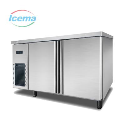 China Refrigerador de acero inoxidable de doble puerta de alta congelación de 150 libras frigorífico vertical congelador en venta