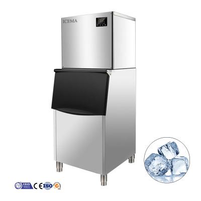 China Food Shop ICEMA Automatic 300KG 400kg 500kg Ice Cube Maker Machine for sale