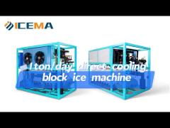 L*W*H mm 6450*2360*2530mm Direct Cooling Block Ice Machine with 1