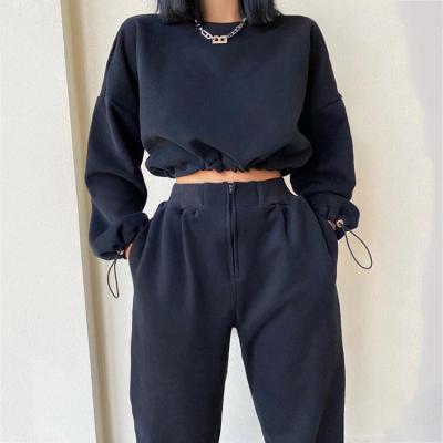 China Custom Made Unisex Women QUICK DRY Logo Tracksuit Cotton Long Sleeve Sweatsuit Sets Sweatpants And Hoodie Set for sale