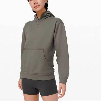 China Wholesale Customized Women's Hoodie Pullover Women's Kangaroo Pocket Sleeve Sweater Hoodies Woman Pullover Hoodies Windproof for sale