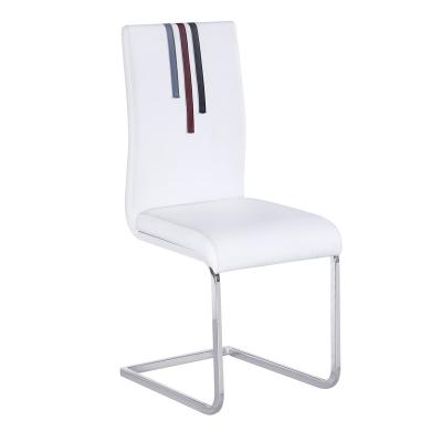 China High Quality Cooling White Dining Room Chairs Modern Traditional China Home Furniture Pu+steel Universal New Manufacture for sale