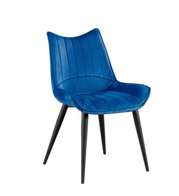 China Durable Finest Price Factory Directly Supply Blue Velvet Dining Chairs for sale