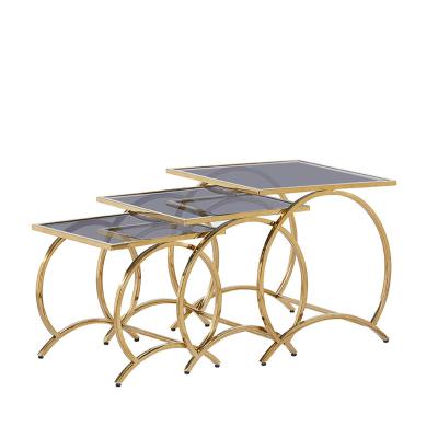 China New wholesale price custom design metal living room furniture Metal Combination Table durable indoor furniture modern coffee table for sale