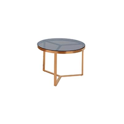 China New Design High Grade Durable Round Lid Tempering Glass Top Coffee Table for sale