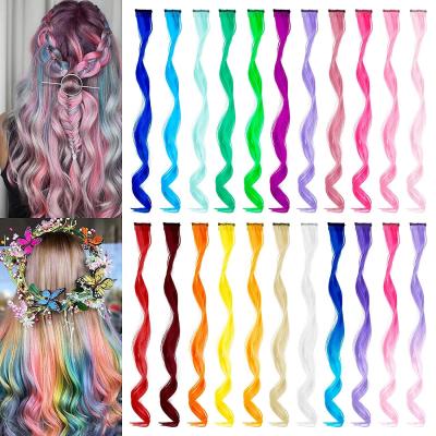 China Party Silky Curly Highlight Wave Synthetic Fiber Curly Headpieces Comb In Hair Clips For Women Girls For Clip In Hair Extensions for sale