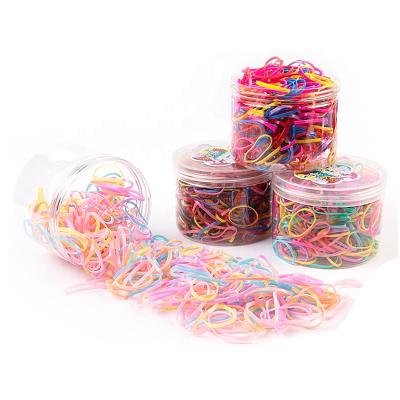 China Modern Minimalist Colorful Disposable Hair Band in Storage Box Girls Rainbow Strong Elastic Hair Ties No Damage No Crease Elastic Band for sale