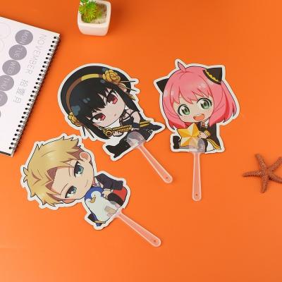 China Japan Anime SPY X FAMILY Fan Toy Cartoon Hand Fan Toy Gift Twilight Yor Forger Anya Forger Figure Summer Transparent 18cm for sale