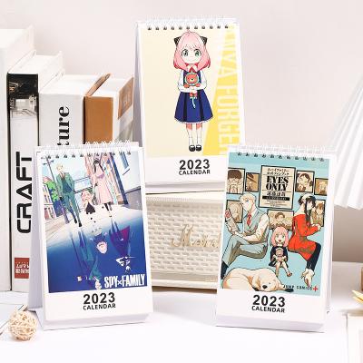 China Japanese Anime 2023 Calendar SPY X FAMILY Chainsaw Man Eco-friendly Cartoon Date For Kids Gift for sale