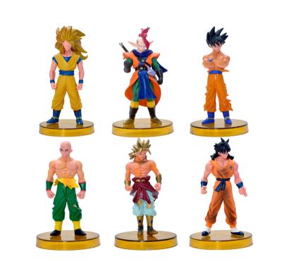 China Cartoon Toy Japanese Dragon Anime Figure Toys Gifts 6 Generations 6 PCS PVC Action Number Gukong Model Toys Collections for sale