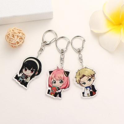 China Spy X Family Acrylic Keychains Charm Cute Anime Keychain Figures Holder Bags Fashion Jewelry Key Phone Key Ring Pendant for sale