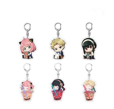 China SPYxFAMILY Eco-friendly Anime Sale Decoration Gift Student Couples Bag Handwork Hot Ultra Clear Key Chain Hanging Acrylic Keychains for sale