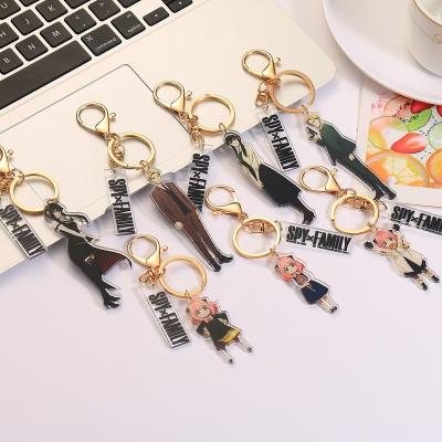 China Durable SPY FAMILY X Anime Double Sided Acrylic Charms Japanese Popular Comic Plastic Key Chain Keyring for sale