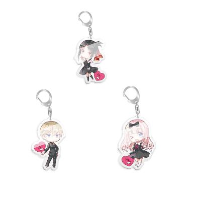 China Promotion Gift Kaguya Sama's Love Is War Japanese Popular Anime Anime Accessories Acrylic Key Chain Keychain For Kids for sale