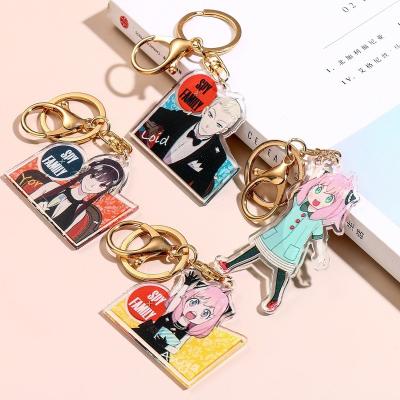 China Hot SPY FAMILY Anime Fashion Jewelry Cartoon Acrylic Key Chain Figure Keychains Eco-Friendly X For Women Men Backpack Phone Pendant Trinkets for sale