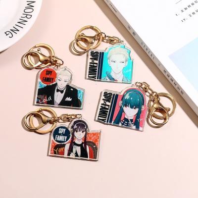 China Hot SPY FAMILY Anime Fashion Jewelry Cartoon Acrylic Key Chain Figure Keychains Eco-Friendly X For Women Men Backpack Phone Pendant Trinkets for sale