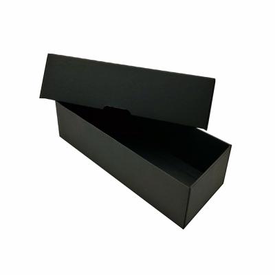 China Recyclable Eco Friendly Packaging Customized Black Cardboard Rigid Two Part Box Paper Box Packaging for sale