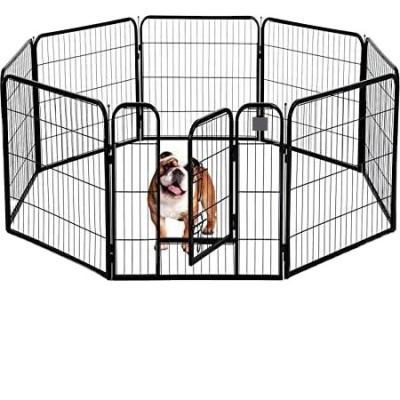 China 8/16/24/32 Panels 32Inch Foldable Dogs Breathable Pet Playpen Metal Square Tube Dog Exercise Fence Wire Mesh Pen Outdoor Dog Playpen Kennel for sale