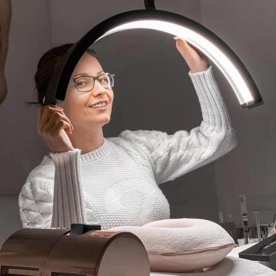 China Mini Arched LED Ring Half Moon Floor Lamp Eyelash Lamp Tattoo Beauty Lamp Moonlight Eyelashes Beauty Industry for sale