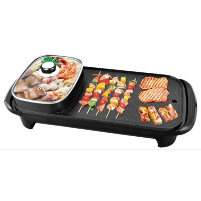 China Highly Efficient Multi Function Mini Indoor Table Smokeless Home Use Household Two In One BBQ Grill for sale