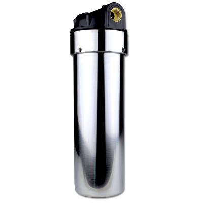 China Hotels 10 20 Inch Semi-stainless Steel Water Filter Housing With High Temperature High Pressure Acid Corrosion for sale