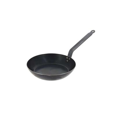 China Viable High Quality Cookware Nonstrick Pre-Seasoned Frying Pan Black Carbon Steel Skillet for sale